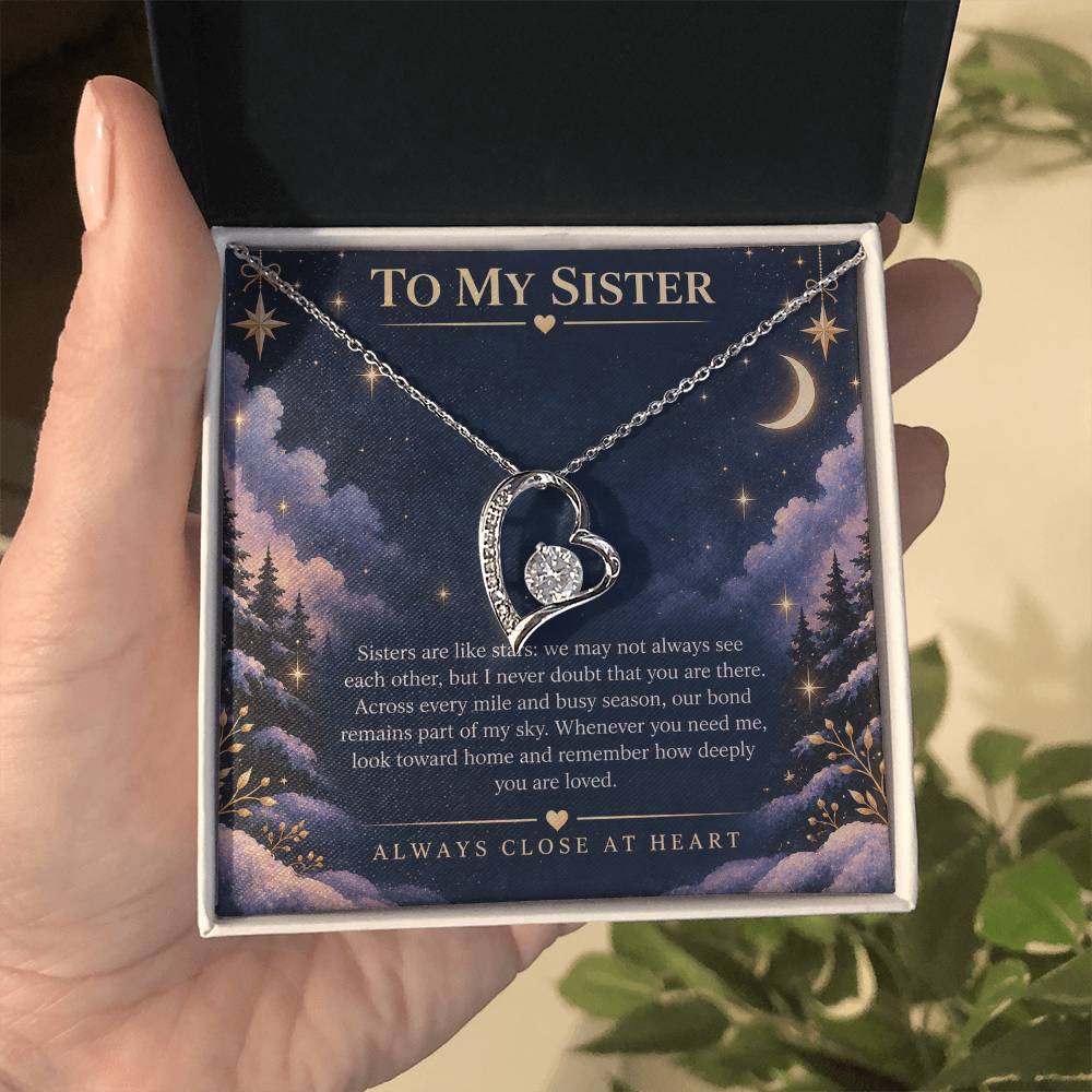 Forever Love Necklace for Sister from Sister – Sisters Are Like Stars — product image 3