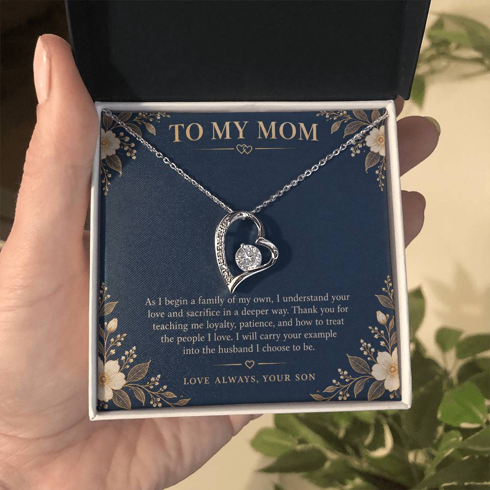 Forever Love Necklace for Mom from Son – Mother of the Groom Thank You — product image 3