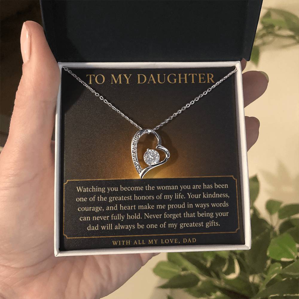 Forever Love Necklace for Daughter from Dad – My Greatest Pride — product image 3
