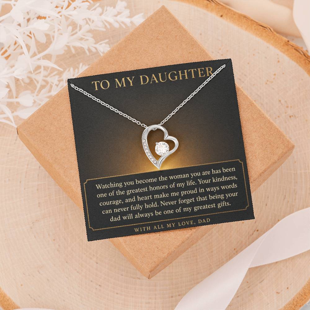 Forever Love Necklace for Daughter from Dad – My Greatest Pride — product image 1