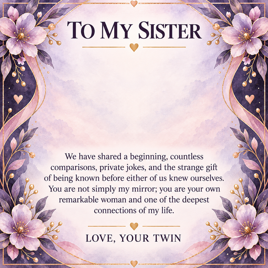 Forever Love Heart Necklace gift for Sister from Twin Sister – My Twin, My Mirror