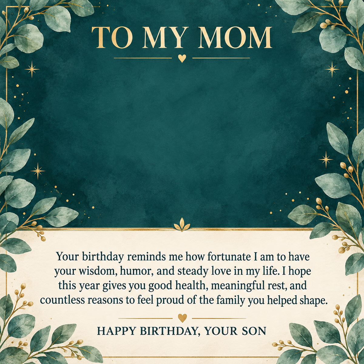 Heart & Infinity Necklace gift for Mom from Son – Birthday Gratitude From Your Son
