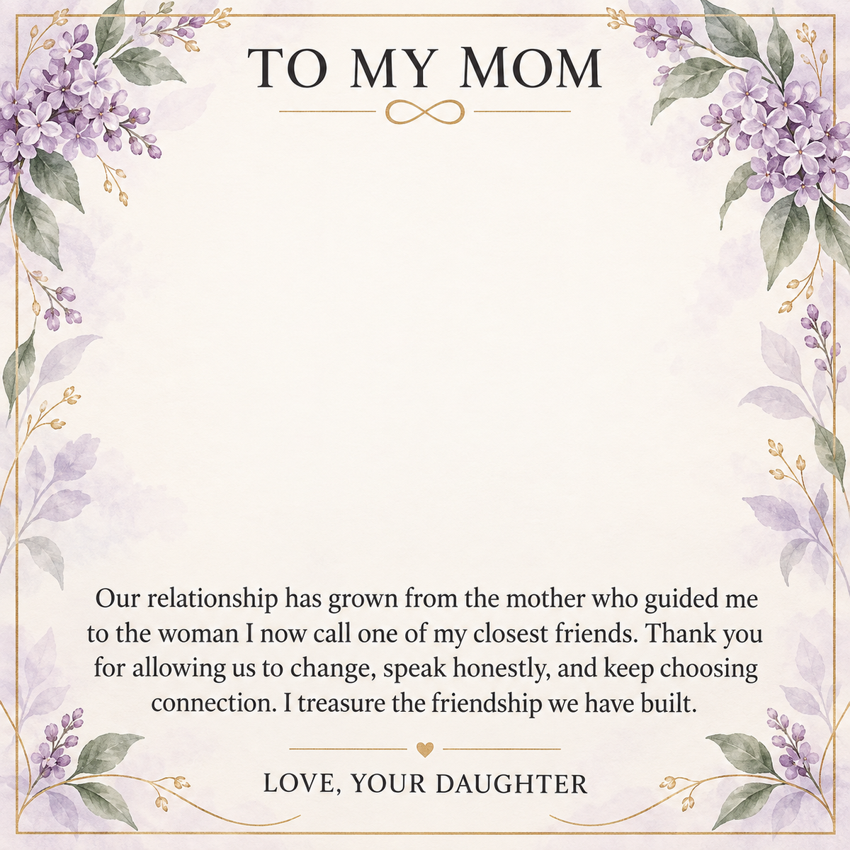 Heart & Infinity Necklace gift for Mom from Daughter – My Lifelong Friend