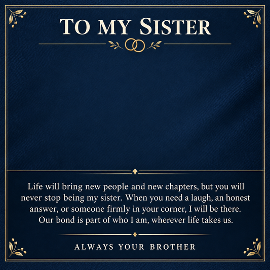 Interlocking Hearts Necklace gift for Sister from Brother – I Will Always Stand Beside You
