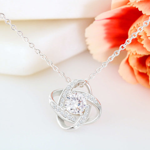 ShineOn Love Knot necklace pendant close-up